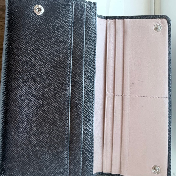 Saffiano Leather Continental Wallet , Taupe interior - Picture 8 of 8